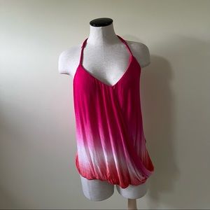 Young, broke and Fabulous pink ombré Naomi Top Small